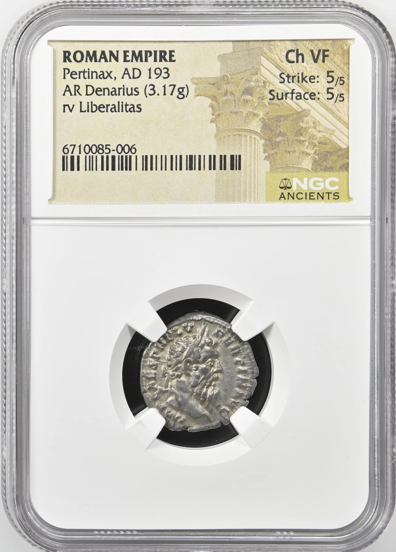Ancient Coins Roman Imperial Roman Imperial Pertinax 193 AD AR Denarius NGC Ch VF 0158909 Roman Imperial Pertinax 193 AD AR Denarius NGC Ch VF 0158909Roman Imperial Pertinax 193 AD AR Denarius NGC Ch VF 0158909