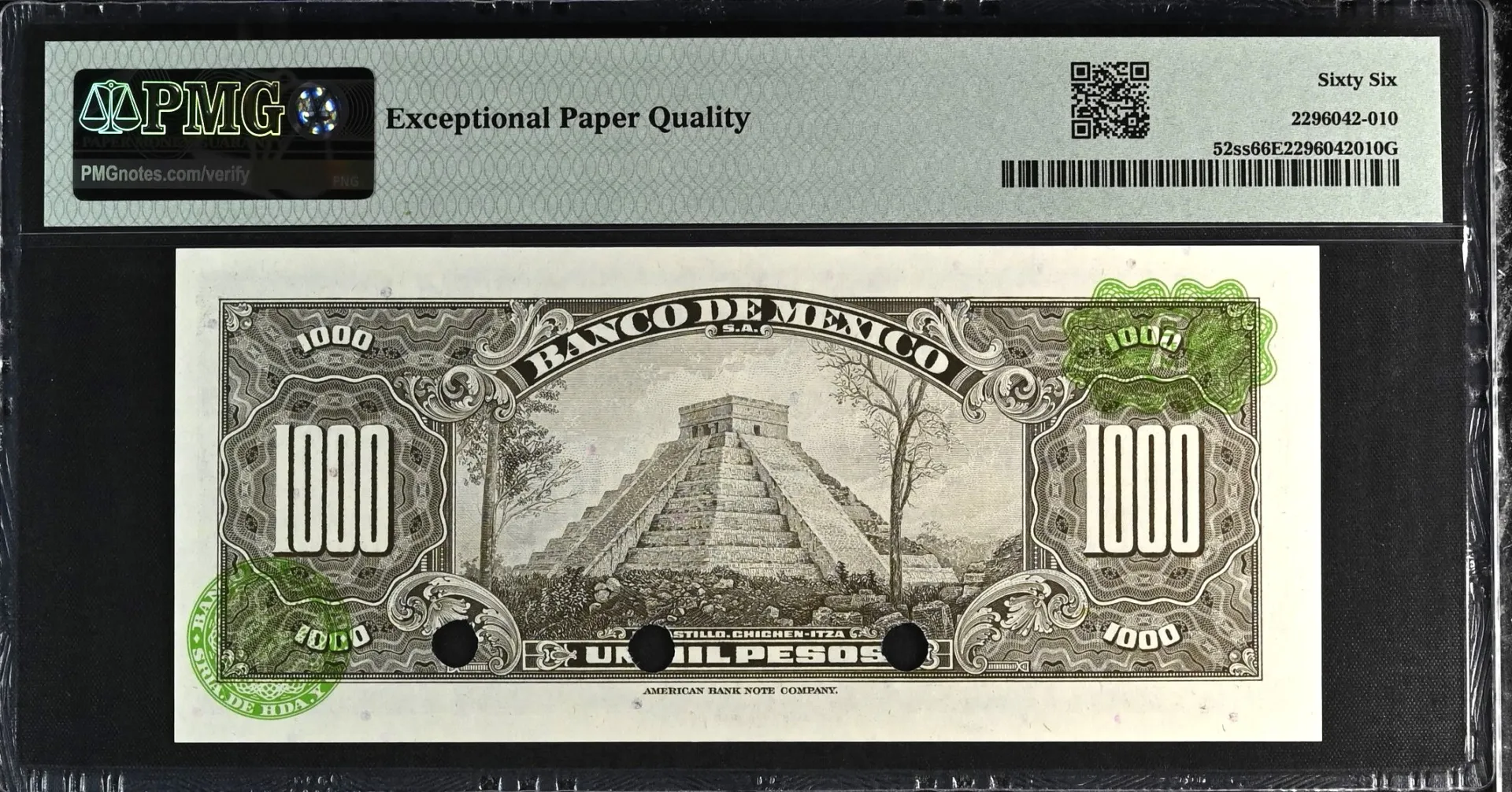 Banco De Mexico Mexican Currency Banco De Mexico 1000 Pesos 1974 Pick #52ss PMG Gem UNC66 EPQ f_35626 Banco De Mexico 1000 Pesos 1974 Pick #52ss PMG Gem UNC66 EPQ f_35626Banco De Mexico 1000 Pesos 1974 Pick #52ss PMG Gem UNC66 EPQ f_35626 - Image 2