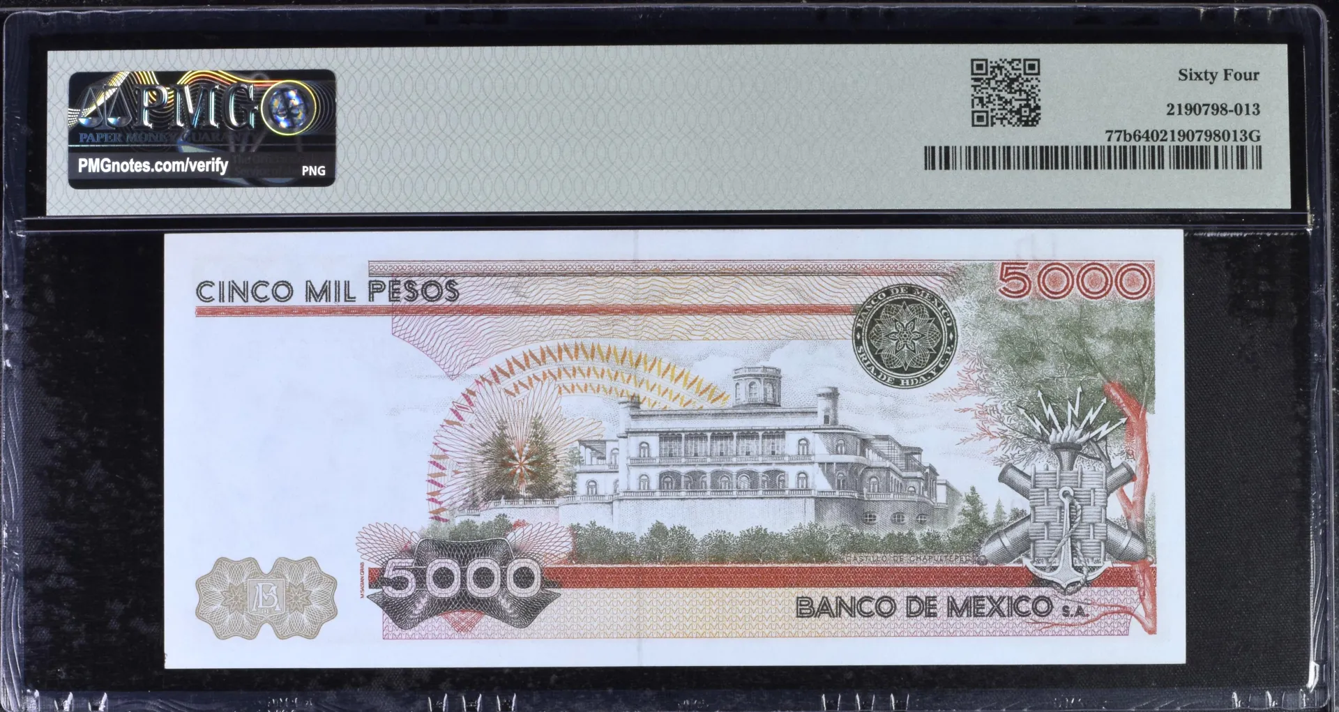 Banco De Mexico Mexican Currency Banco De Mexico 5000 Pesos 1982 Pick #77b PMG Ch UNC64 f_35628 Banco De Mexico 5000 Pesos 1982 Pick #77b PMG Ch UNC64 f_35628Banco De Mexico 5000 Pesos 1982 Pick #77b PMG Ch UNC64 f_35628 - Image 2