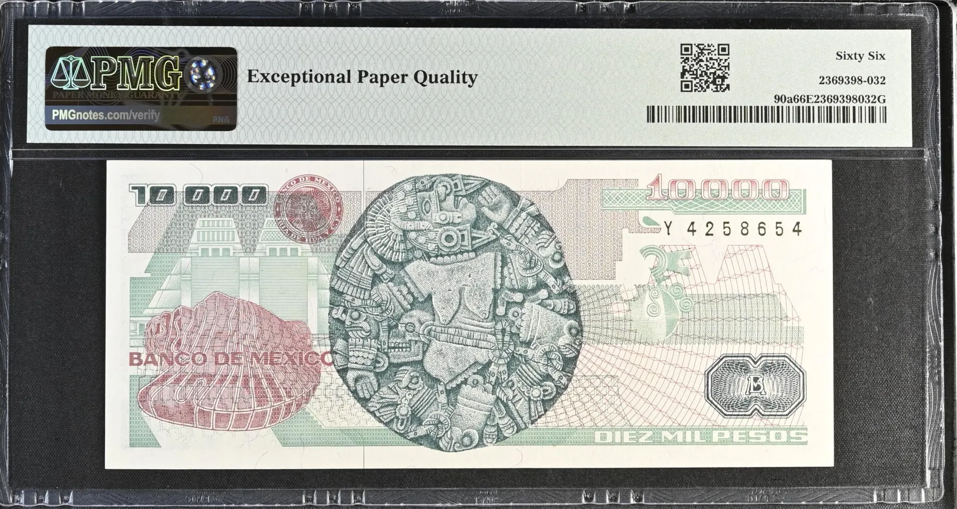 Banco De Mexico Mexican Currency Banco De Mexico 10000 Pesos 1987 M4663a P90a PMG Gem UNC66 EPQ f_35632 Banco De Mexico 10000 Pesos 1987 M4663a P90a PMG Gem UNC66 EPQ f_35632Banco De Mexico 10000 Pesos 1987 M4663a P90a PMG Gem UNC66 EPQ f_35632 - Image 2