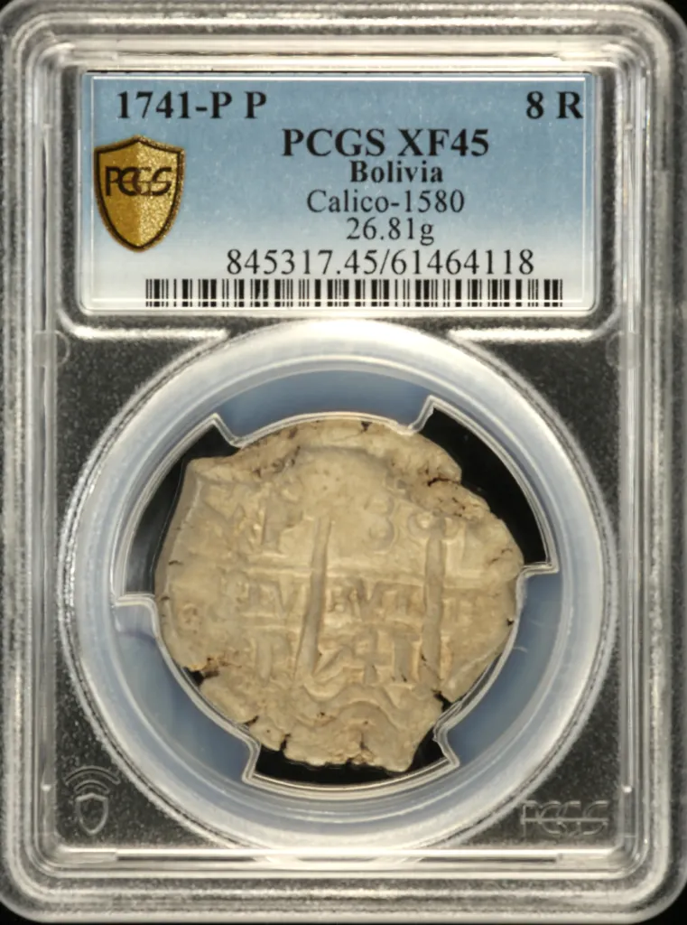 Bolivia 8 Reales 1741 P P Calico-1580 PCGS XF45 0158565