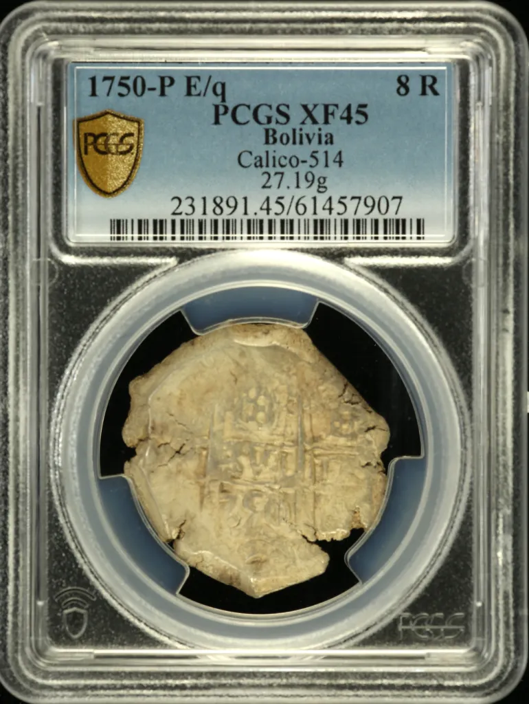 Bolivia 8 Reales 1750 P E/q Calico-514 PCGS XF45 0158571