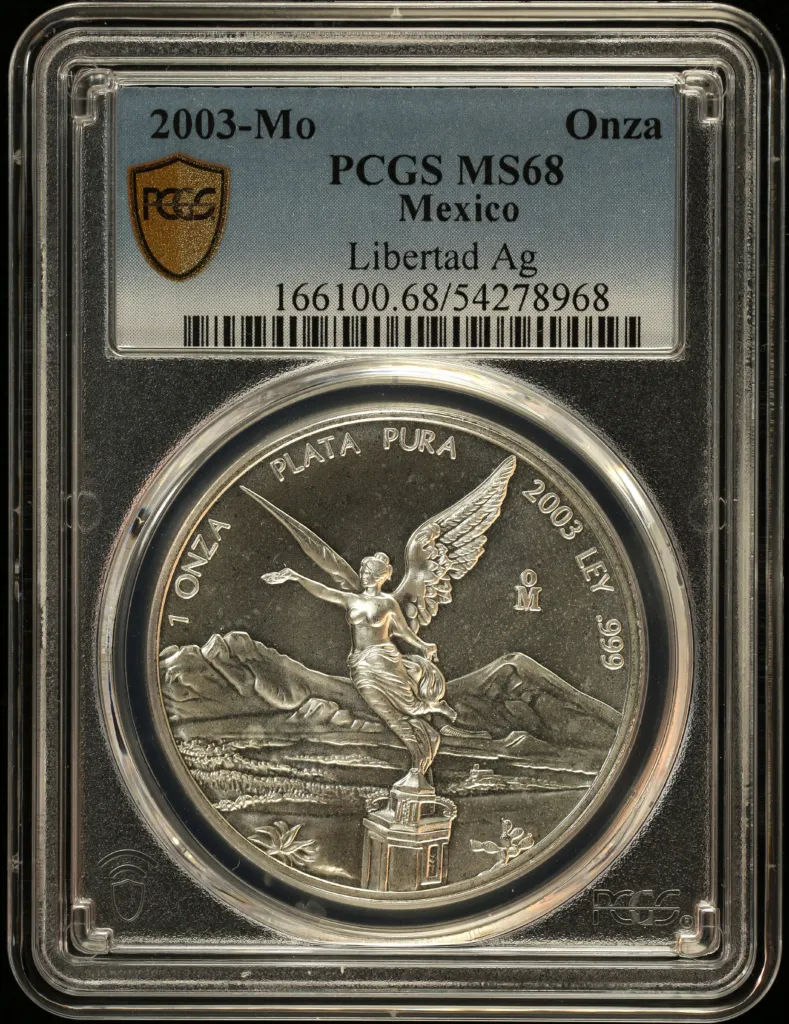 Modern Silver & Minors Onza 2003 Mo PCGS MS68 0158130