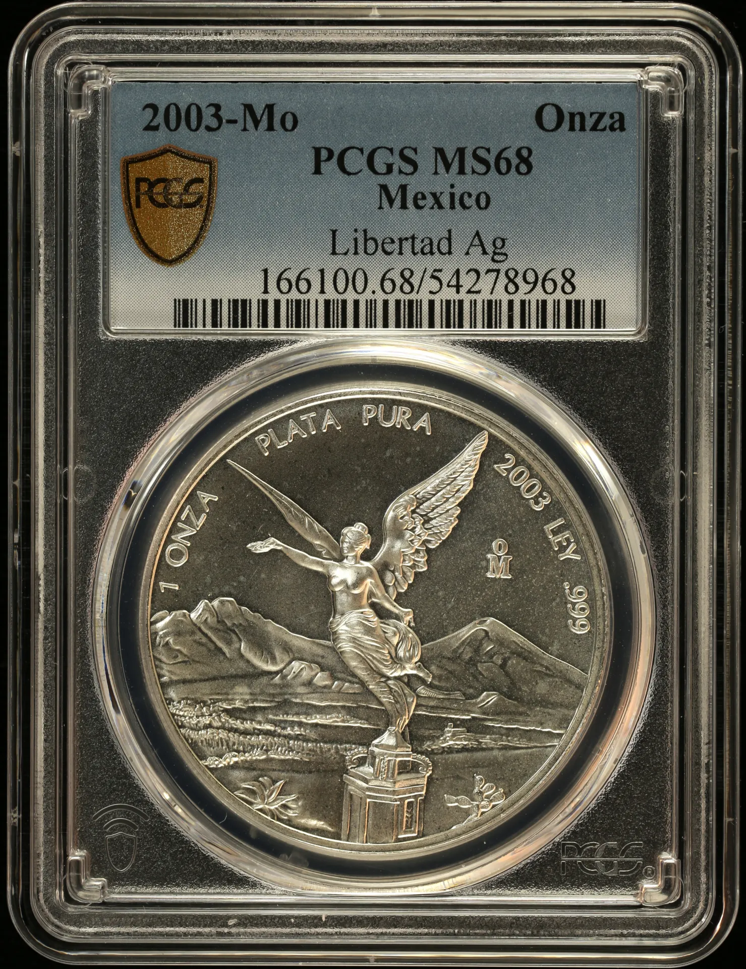 Modern Silver & Minors Onza 2003 Mo PCGS MS68 0158130
