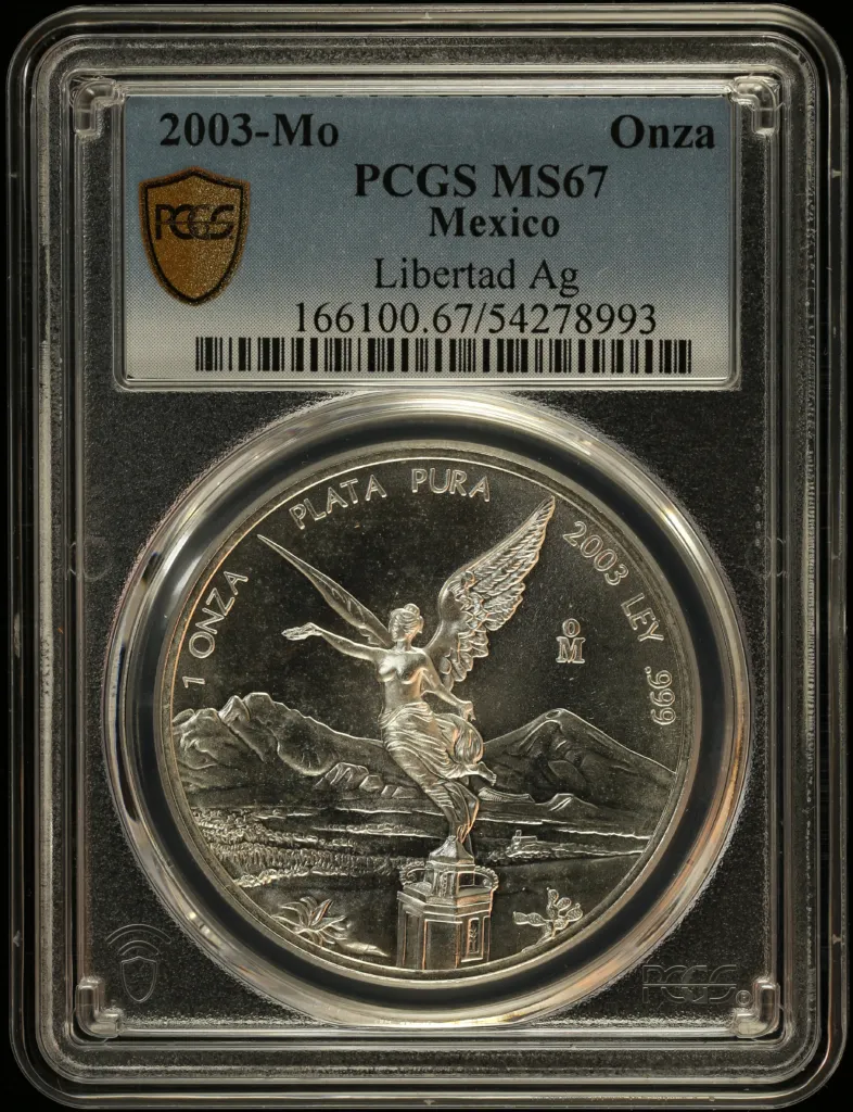 Modern Silver & Minors Onza 2003 Mo PCGS MS67 0158136