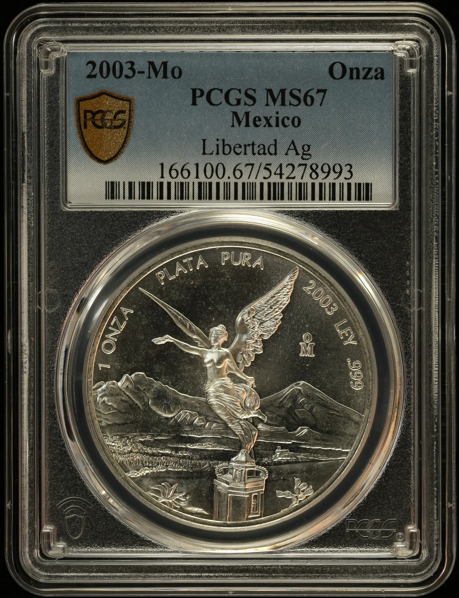 Modern Silver & Minors Onza 2003 Mo PCGS MS67 0158136