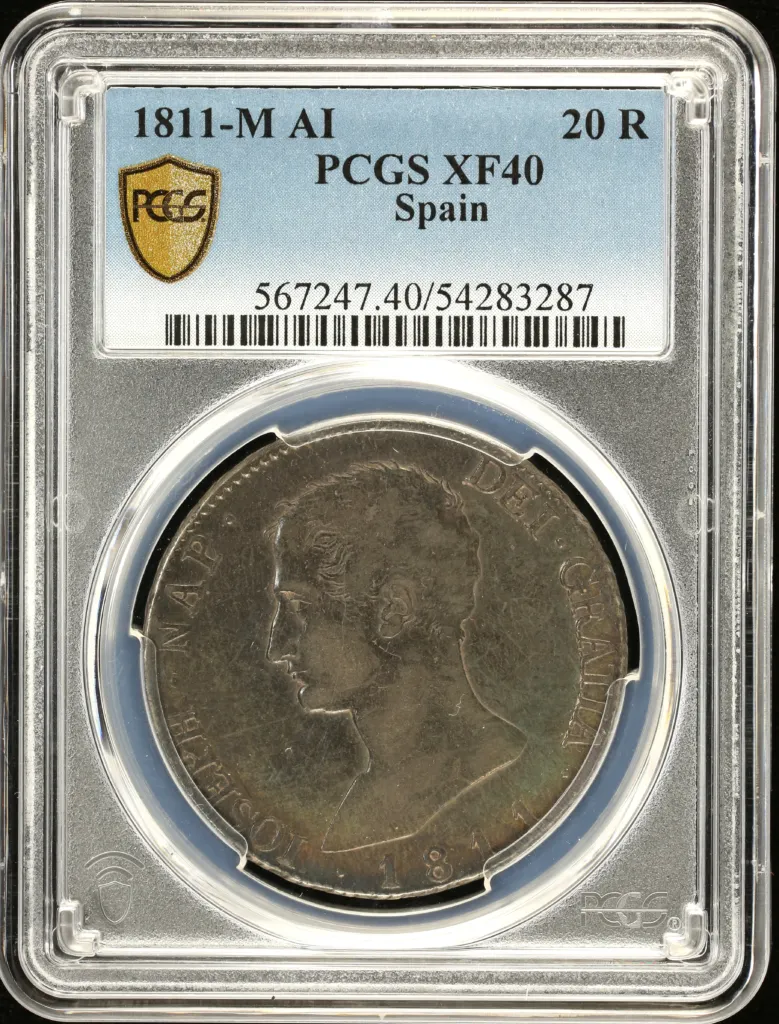 Spain 20 Reales 1811 M AI PCGS XF40 0158084