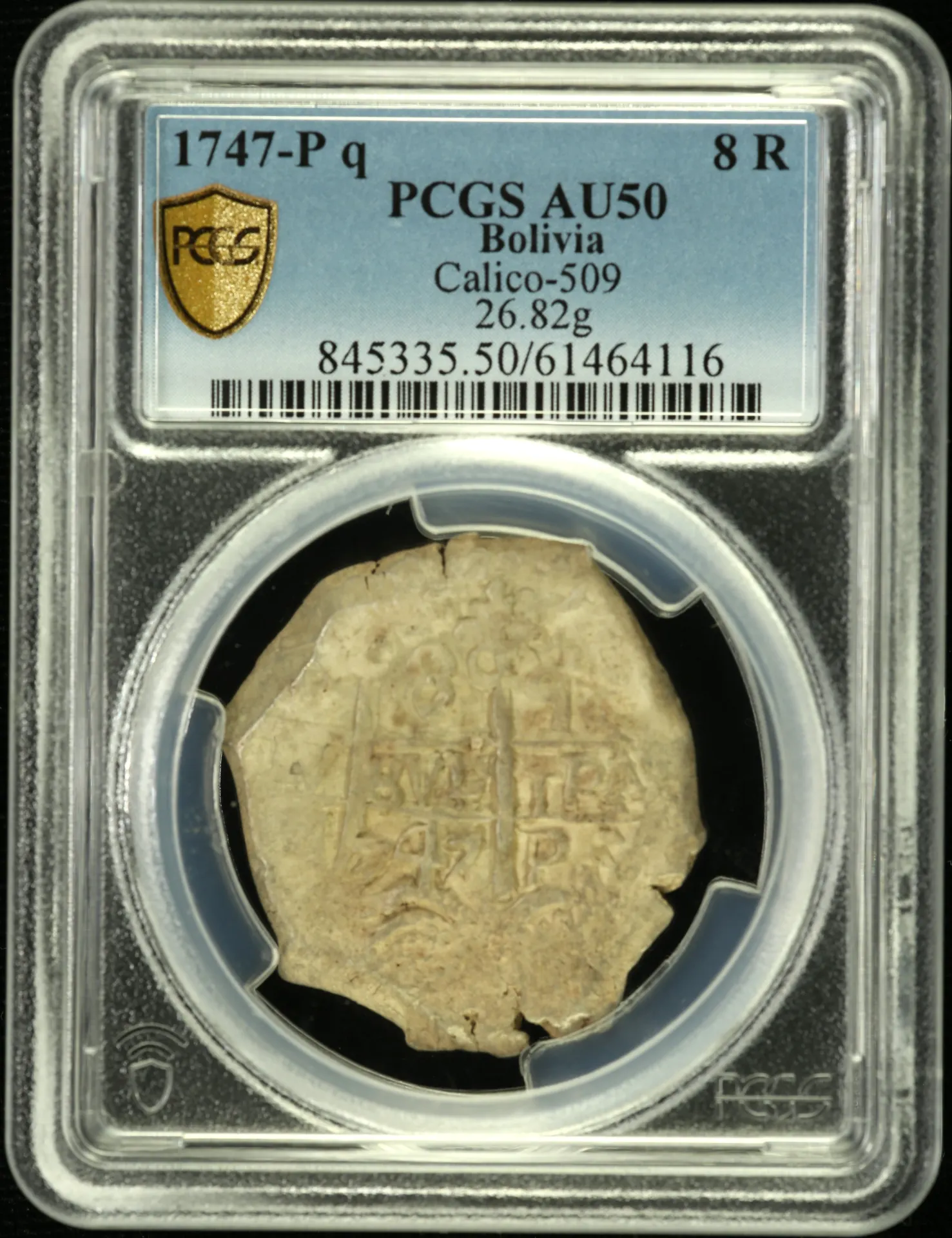 Bolivia Latin American Coins Bolivia 8 Reales 1747 P q Calico-509 PCGS AU50 0158585 Bolivia 8 Reales 1747 P q Calico-509 PCGS AU50 0158585Bolivia 8 Reales 1747 P q Calico-509 PCGS AU50 0158585