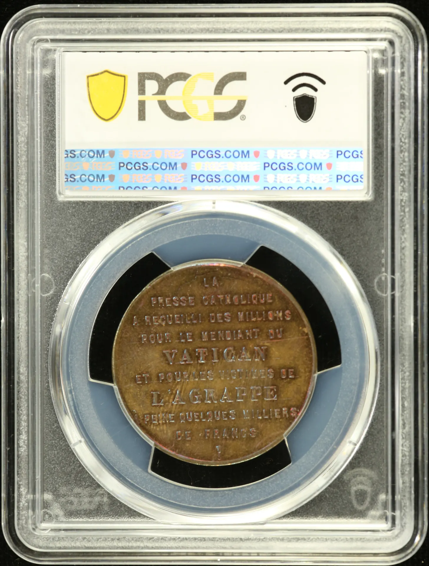 Belgium Europe World Coins Belgium Agrappe Coal Mine Disaster Medal 1879 PCGS MS65RB 0158919 Belgium Agrappe Coal Mine Disaster Medal 1879 PCGS MS65RB 0158919Belgium Agrappe Coal Mine Disaster Medal 1879 PCGS MS65RB 0158919 - Image 2