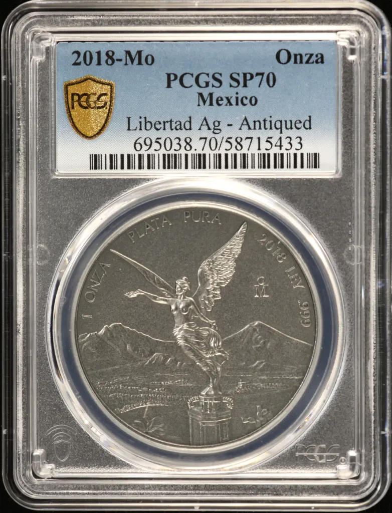 Modern Silver & Minors Onza 2018 Mo PCGS SP70 0158951