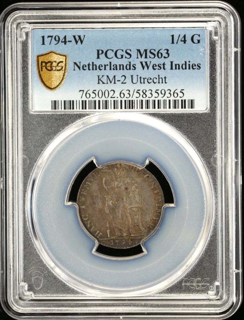 Netherlands 1/4 Gulden 1794 W PCGS MS63 KM-2 0158512