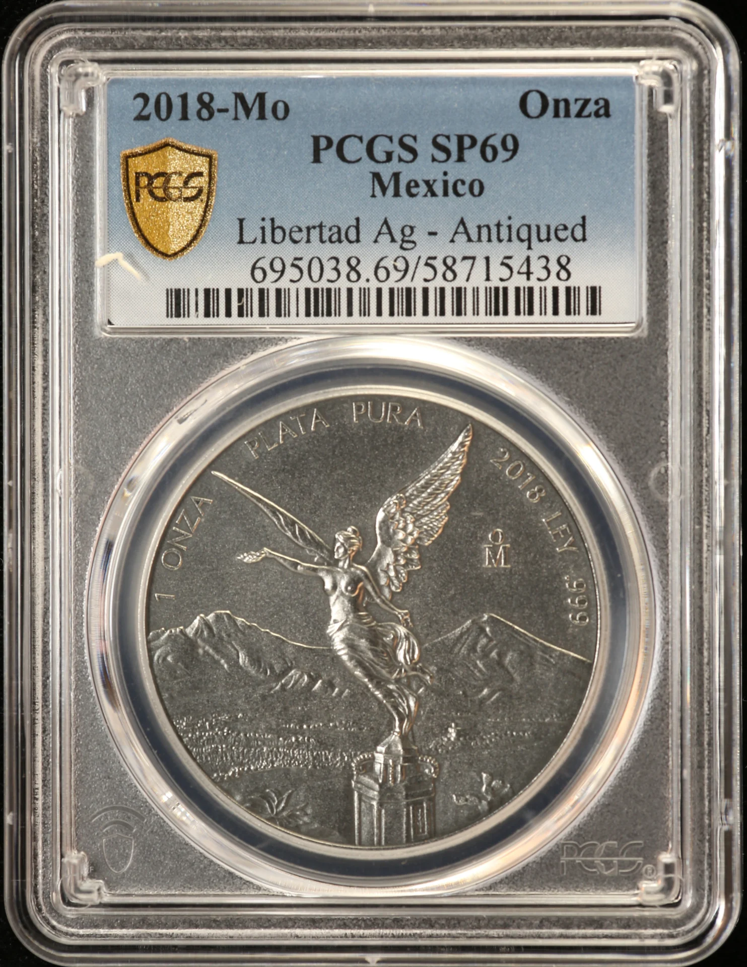 Mexican Coins Modern Silver & Minors Onza Modern Silver & Minors Onza 2018 Mo PCGS SP69 0158963 Modern Silver & Minors Onza 2018 Mo PCGS SP69 0158963