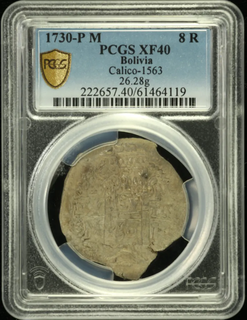 Bolivia 8 Reales 1730 P M Calico-1563 PCGS XF40 0158557