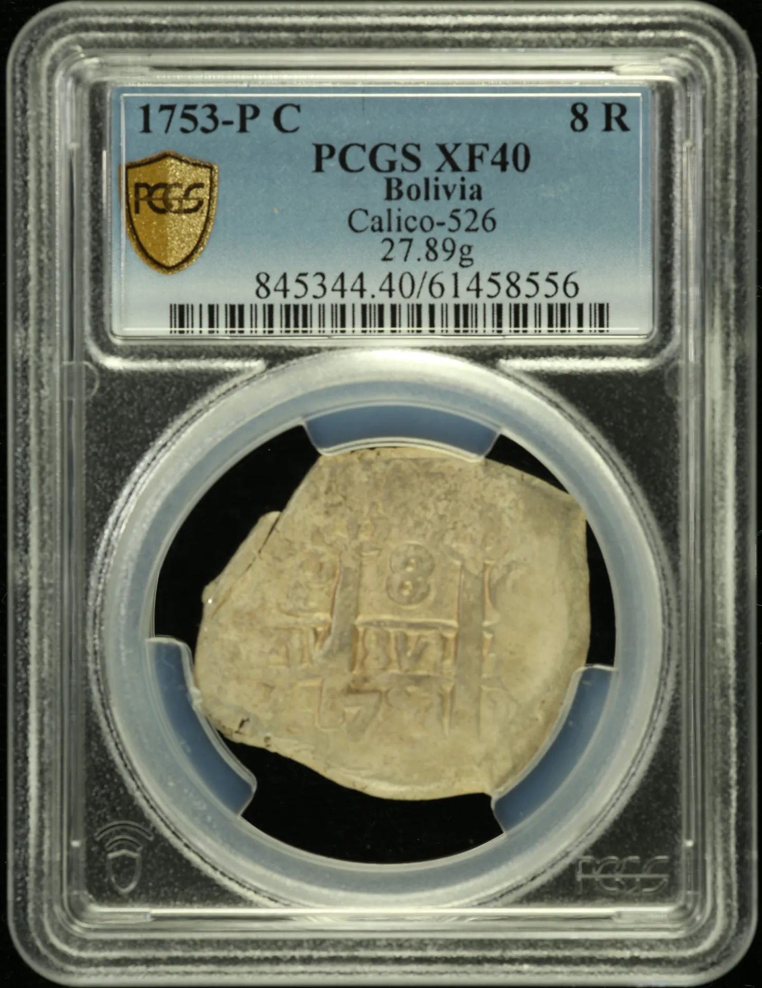 Bolivia Latin American Coins Bolivia 8 Reales 1753 P C Calico-526 PCGS XF40 0158560 Bolivia 8 Reales 1753 P C Calico-526 PCGS XF40 0158560Bolivia 8 Reales 1753 P C Calico-526 PCGS XF40 0158560