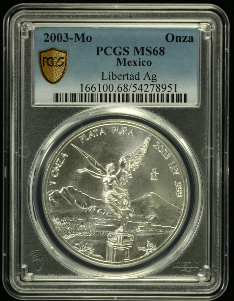 Modern Silver & Minors Onza 2003 Mo PCGS MS68 0158120