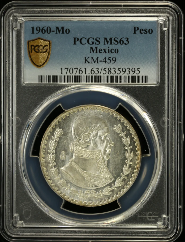 Modern Silver & Minors Peso 1960 Mo PCGS MS63 KM-459 0159190