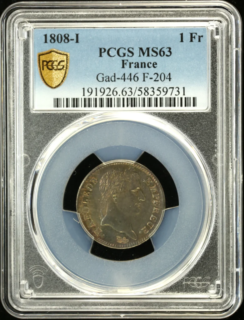 France Franc 1808 I PCGS MS63 Gad-446 0159195