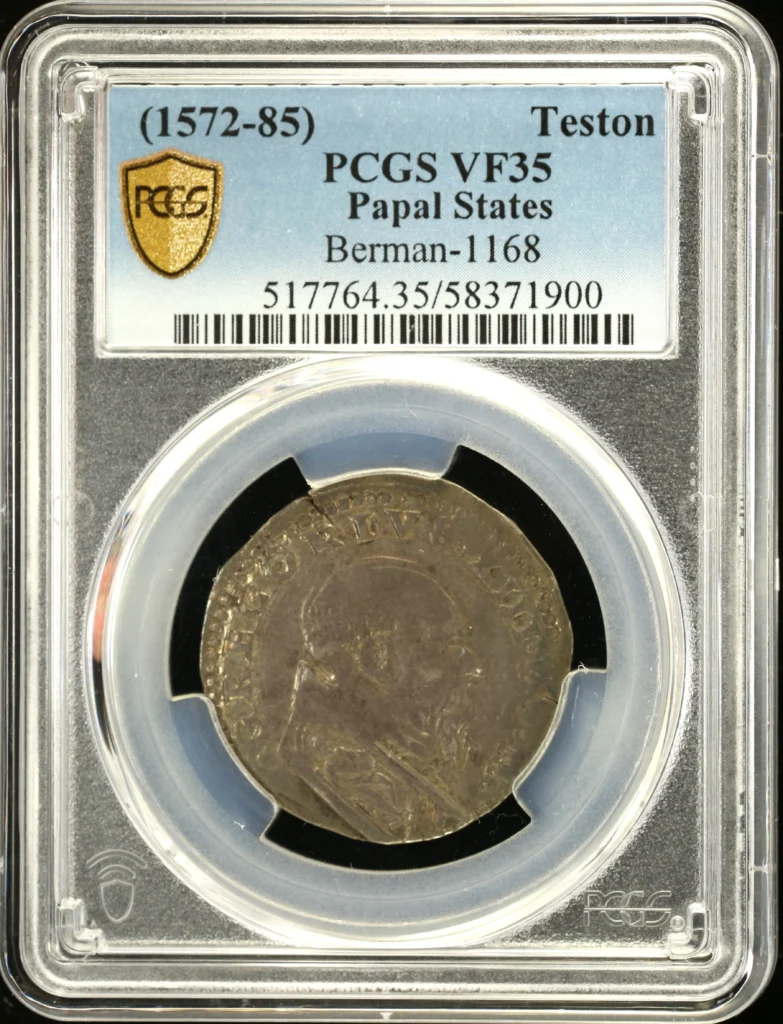 Italy/San Marino/Vatican Testone (1572-85) Berman-1168 PCGS VF35 0159209