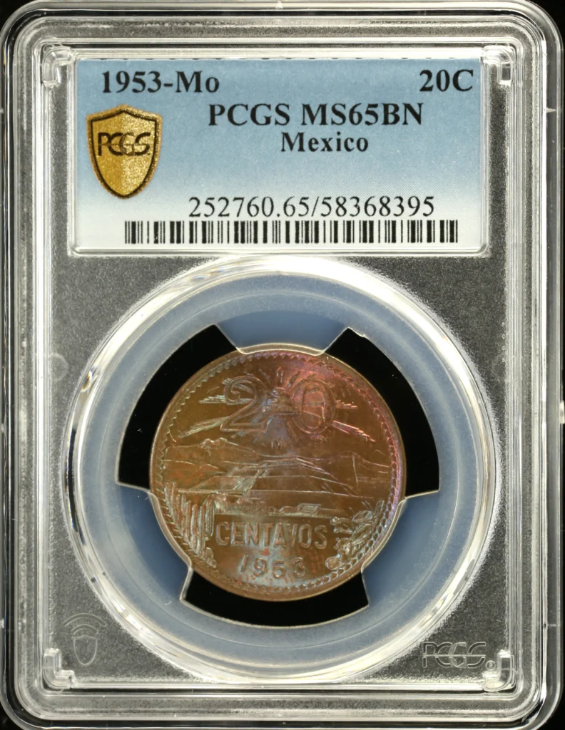Modern Silver & Minors 20 Centavo 1953 Mo PCGS MS65BN 0159213