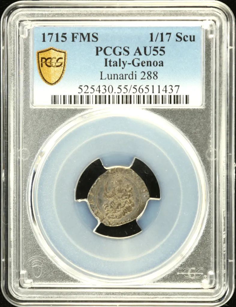 Italy/San Marino/Vatican 1/17 Scu 1715 Genoa FMS PCGS AU55 0159050