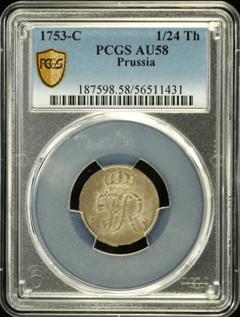 Germany 1/24 Thaler 1753 C PCGS AU58 0159051