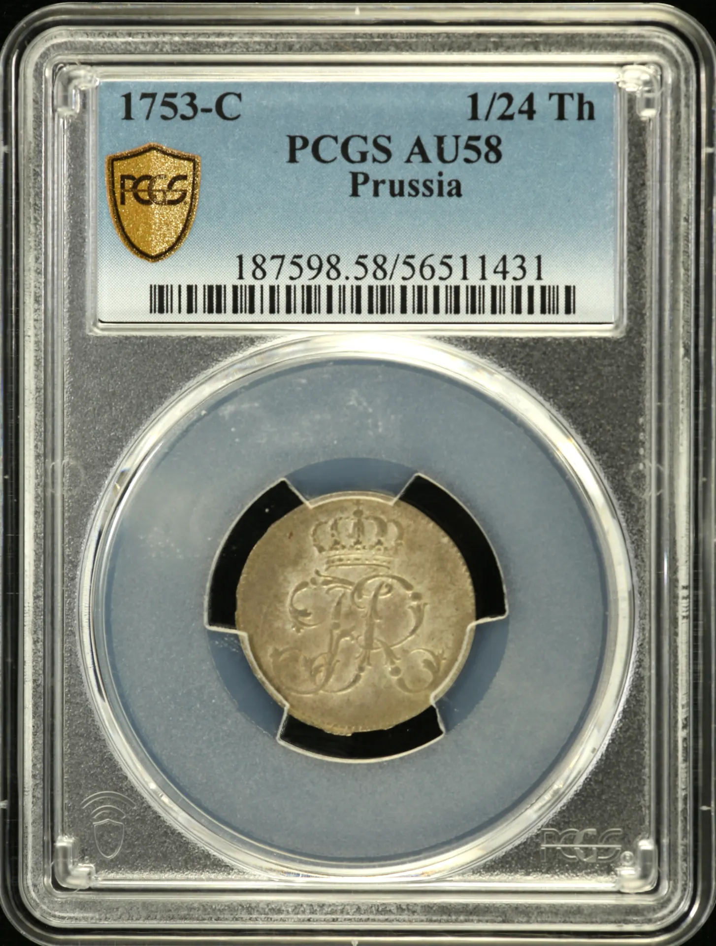 Germany 1/24 Thaler 1753 C PCGS AU58 0159051