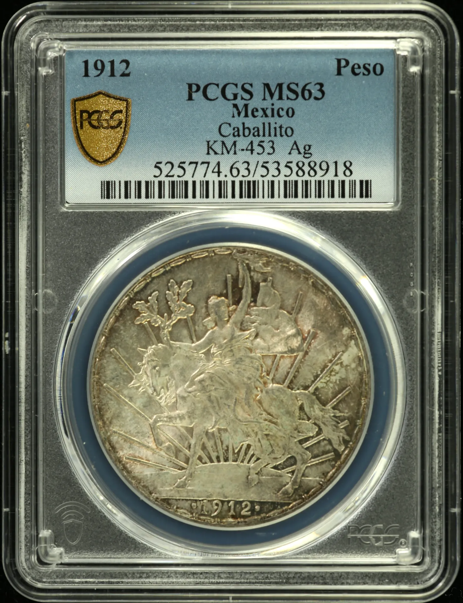 Mexican Coins Modern Silver & Minors Peso Modern Silver & Minors Peso 1912 KM-453 PCGS MS63 0159152 Modern Silver & Minors Peso 1912 KM-453 PCGS MS63 0159152