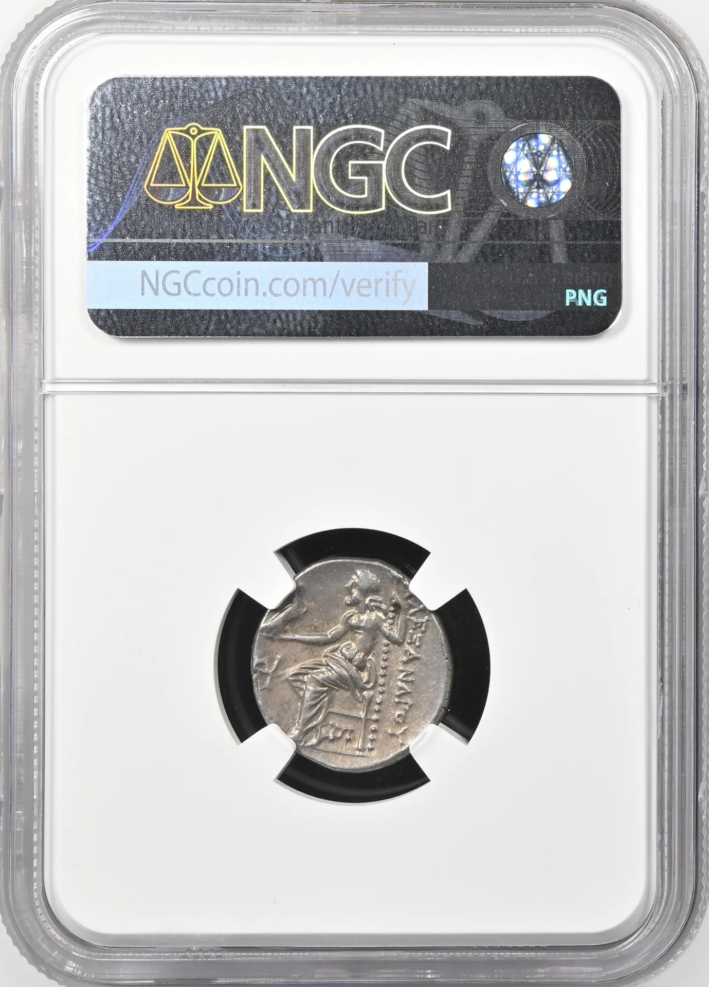 Ancient Coins Greek Macedonian Kings Macedonian Kings Alexander III(The Great) 336-323 BC AR Drachm NGC AU 0159185 Macedonian Kings Alexander III(The Great) 336-323 BC AR Drachm NGC AU 0159185Macedonian Kings Alexander III(The Great) 336-323 BC AR Drachm NGC AU 0159185 - Image 2