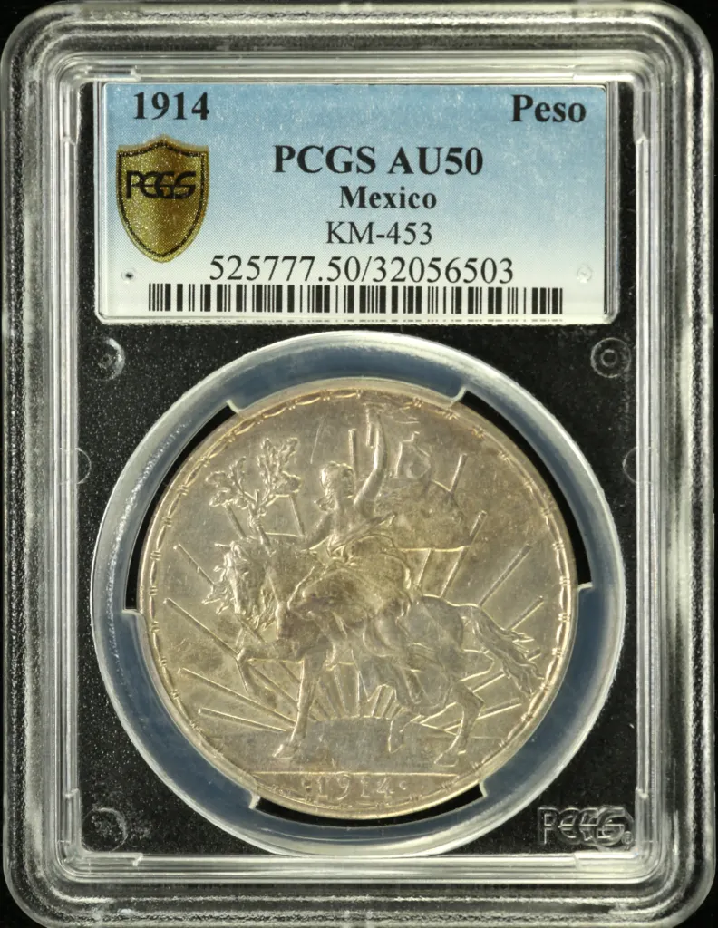 Modern Silver & Minors Peso 1914 KM-453 PCGS AU50 0159237