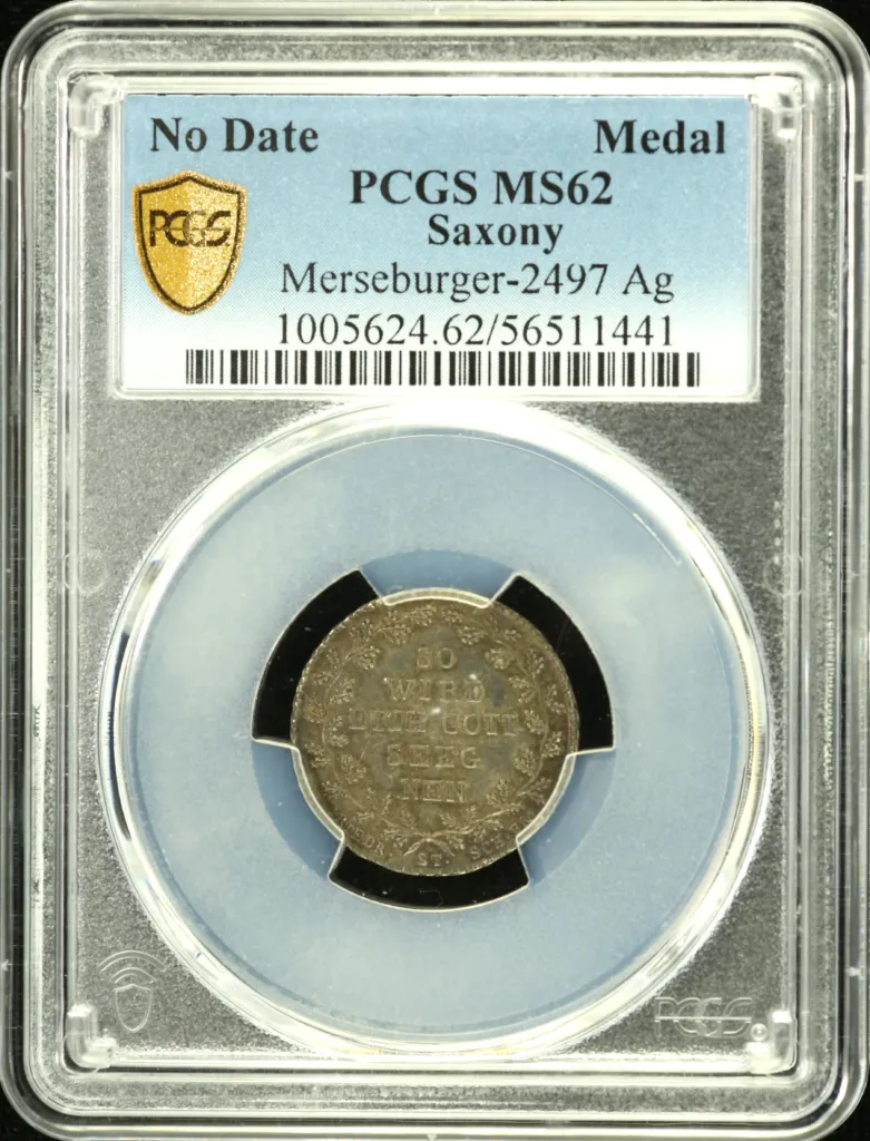 Germany Saxony Medal Merseburger-2497 PCGS MS62 0159055