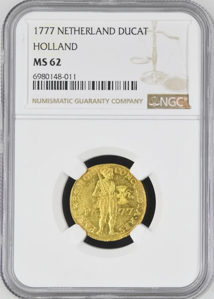 Netherlands Ducat 1777 Holland NGC MS62 0159418