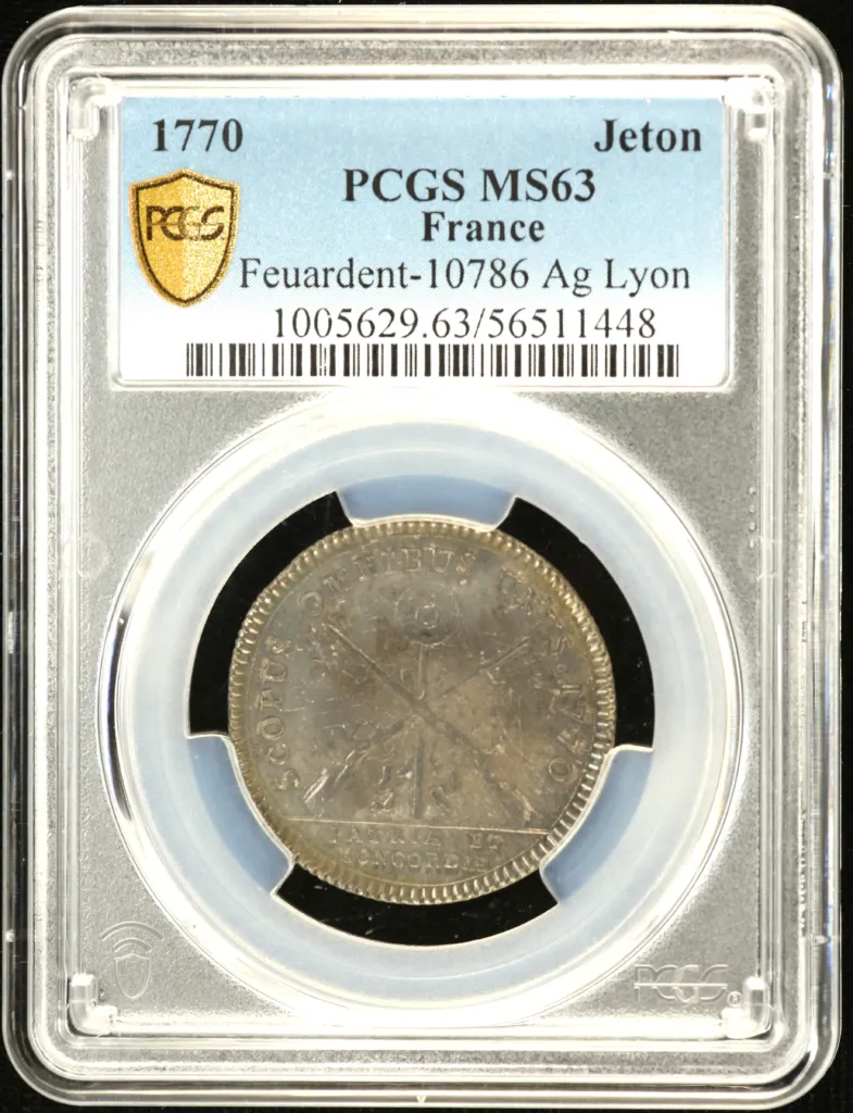 France Jeton 1770 Lyon PCGS MS63 0159031