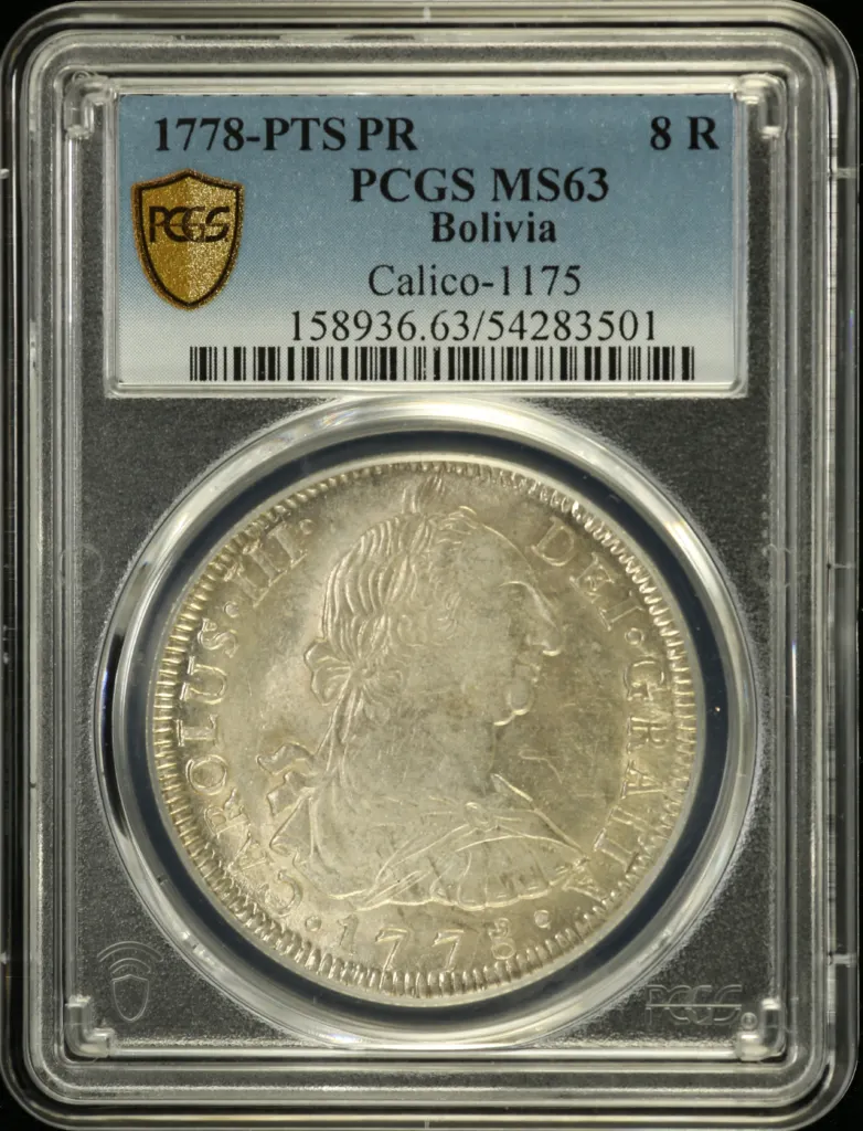 Bolivia 8 Reales 1778 Pts PR Calico-1175 PCGS MS63 0159114