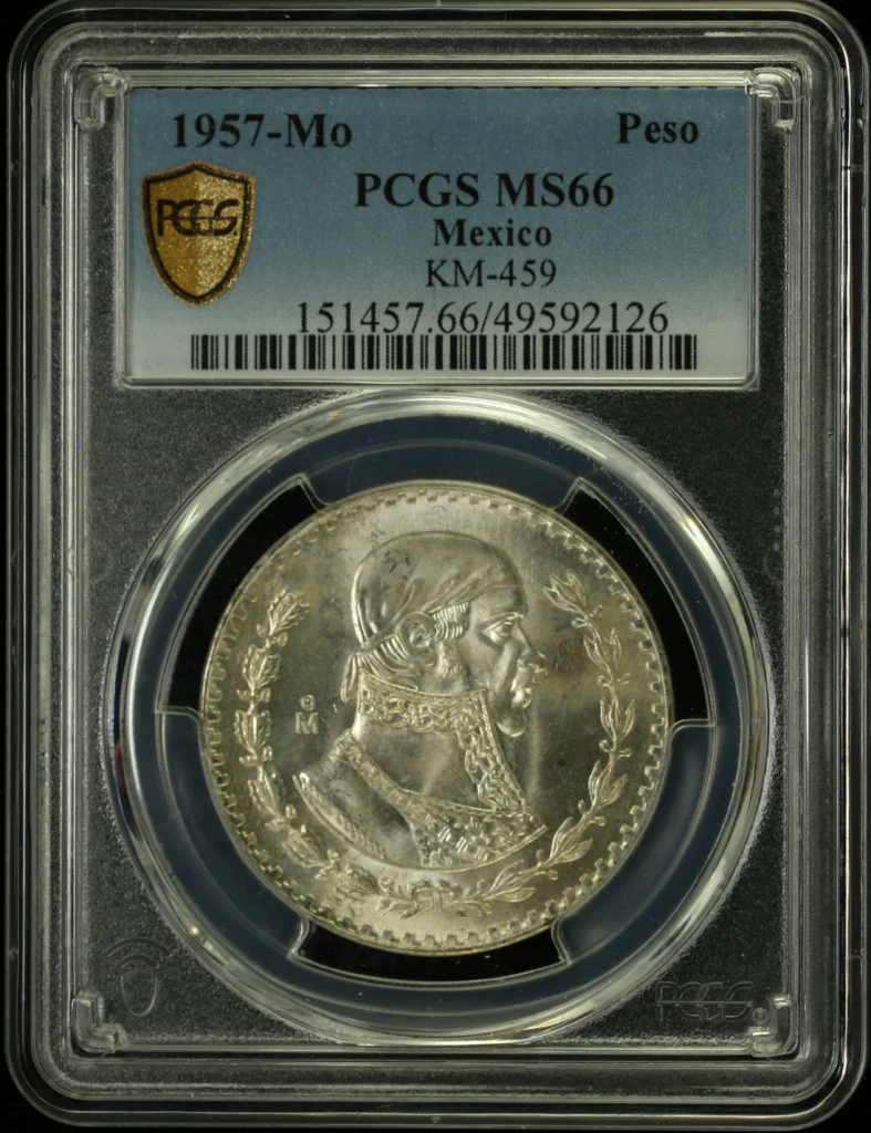 Modern Silver & Minors Peso 1957 Mo PCGS MS66 0159037