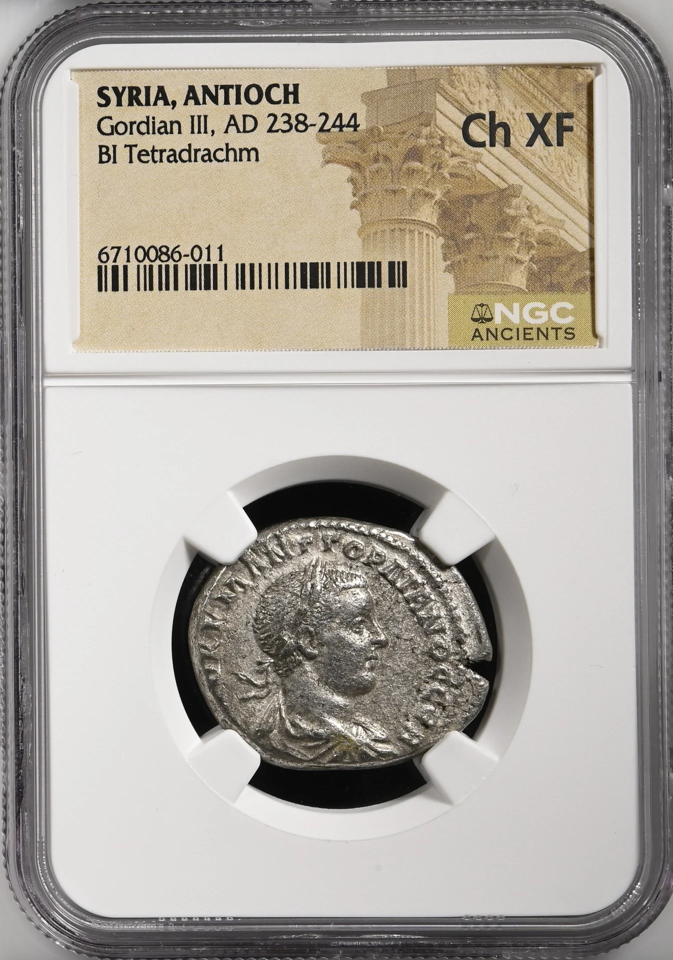 Ancient Coins Roman Imperial Roman Imperial Gordian III 238-244 AD BI Tetradrachm NGC Ch XF 0160529 Roman Imperial Gordian III 238-244 AD BI Tetradrachm NGC Ch XF 0160529
