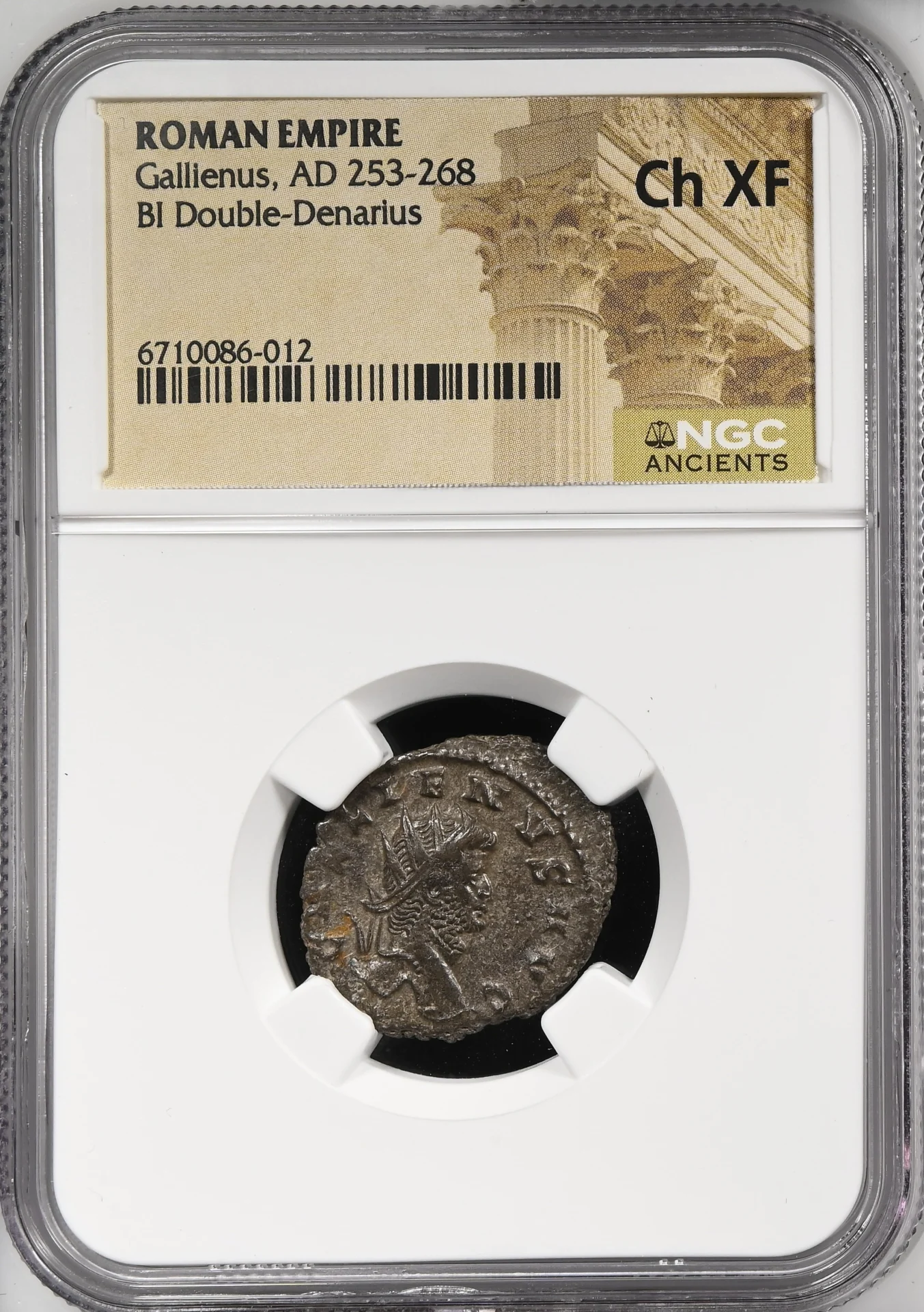 Ancient Coins Roman Imperial Roman Imperial Gallienus 253-268 AD BI Double-Denarius NGC Ch XF 0160533 Roman Imperial Gallienus 253-268 AD BI Double-Denarius NGC Ch XF 0160533