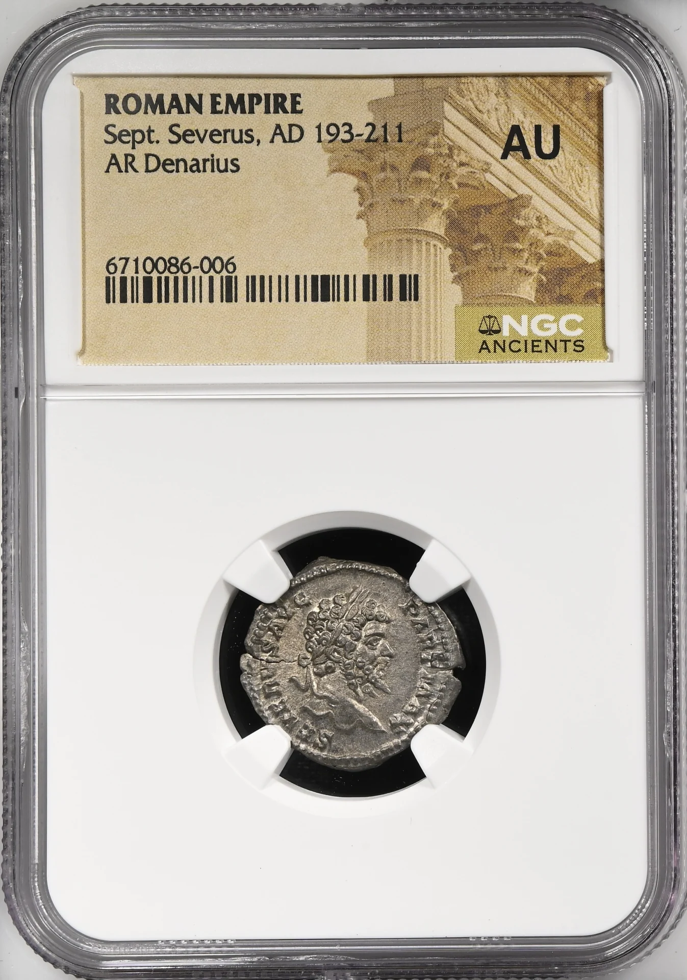 Ancient Coins Roman Imperial Roman Imperial Septimus Severus 193-211 AD AR Denarius NGC AU 0160534 Roman Imperial Septimus Severus 193-211 AD AR Denarius NGC AU 0160534
