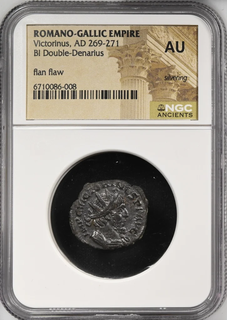 Roman Imperatorial Victorinus 269-271 AD BI Double-Denarius NGC AU 0160543