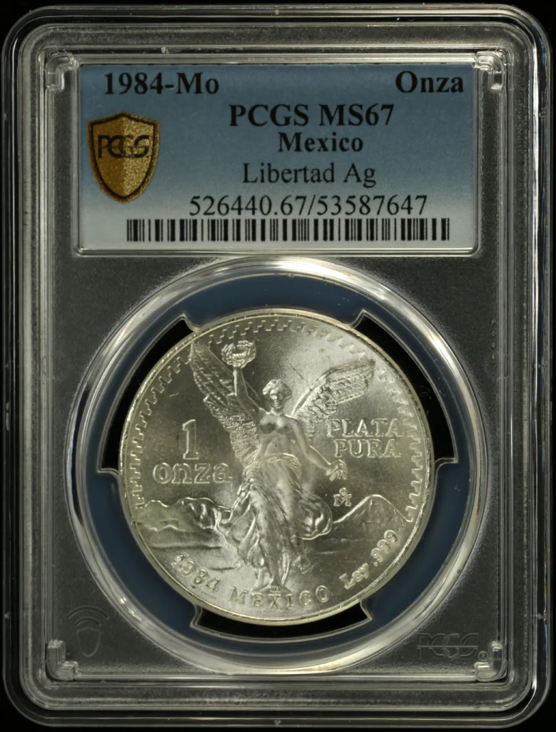 Modern Silver & Minors Onza 1984 Mo PCGS MS67 0160597