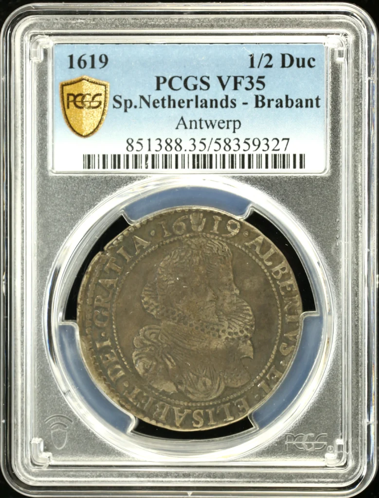 Belgium 1/2 Ducaton 1619 Brabant/Antwerp PCGS VF35 0160906