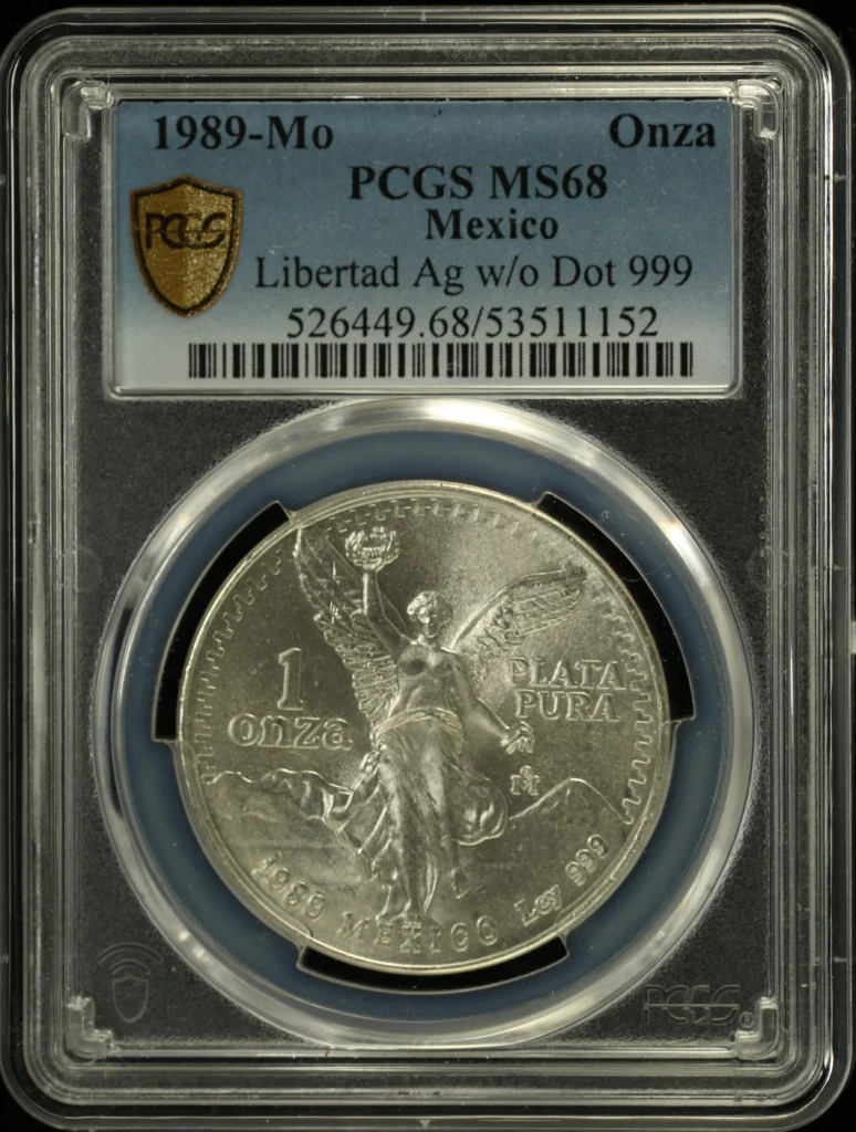 Modern Silver & Minors Onza 1989 Mo PCGS MS68 0161258