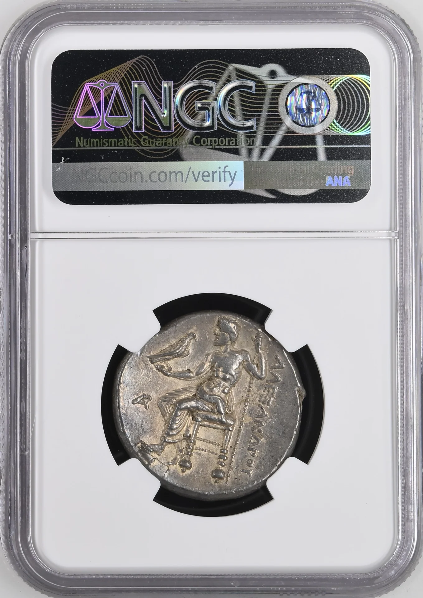 Ancient Coins Greek Macedonian Kings Macedonian Kings Alexander III(The Great) 336-323 BC AR Tetradrachm NGC Ch XF 0160540 Macedonian Kings Alexander III(The Great) 336-323 BC AR Tetradrachm NGC Ch XF 0160540Macedonian Kings Alexander III(The Great) 336-323 BC AR Tetradrachm NGC Ch XF 0160540 - Image 2