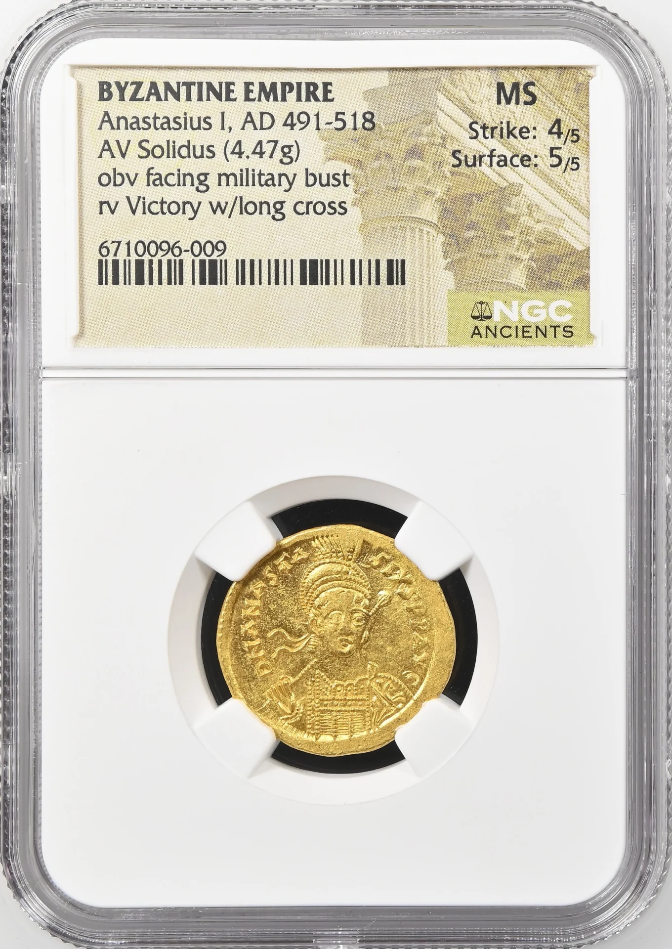 Ancient Coins Byzantine Byzantine Anastasius I 491-518 AD AV Solidus NGC MS 0160605 Byzantine Anastasius I 491-518 AD AV Solidus NGC MS 0160605Byzantine Anastasius I 491-518 AD AV Solidus NGC MS 0160605
