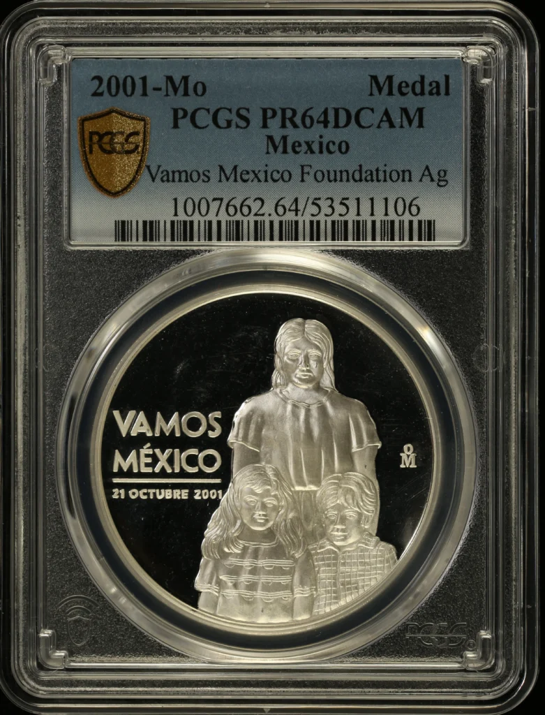 Medals & Tokens Vamos Mexico Foundation Medal 2001 Mo PCGS PR64DCAM 0160717
