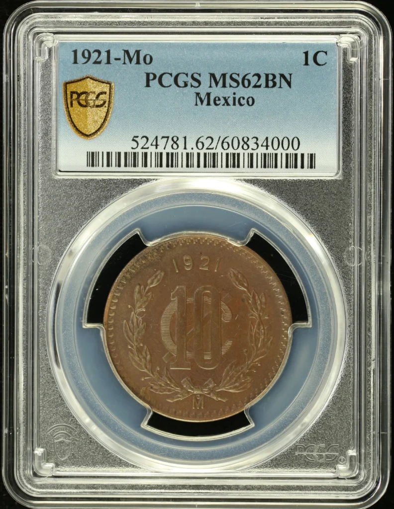Modern Silver & Minors Centavo 1921 Mo PCGS MS62BN 0160759