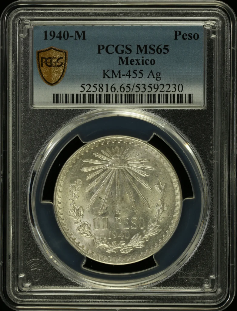 Modern Silver & Minors Peso 1940 M KM-455 PCGS MS65 0160894