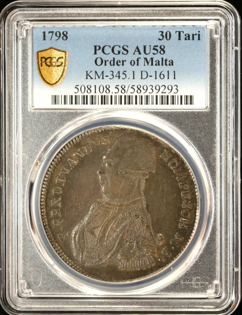 Other Malta 30 Tari 1798 PCGS AU58 KM-345.1 0160939