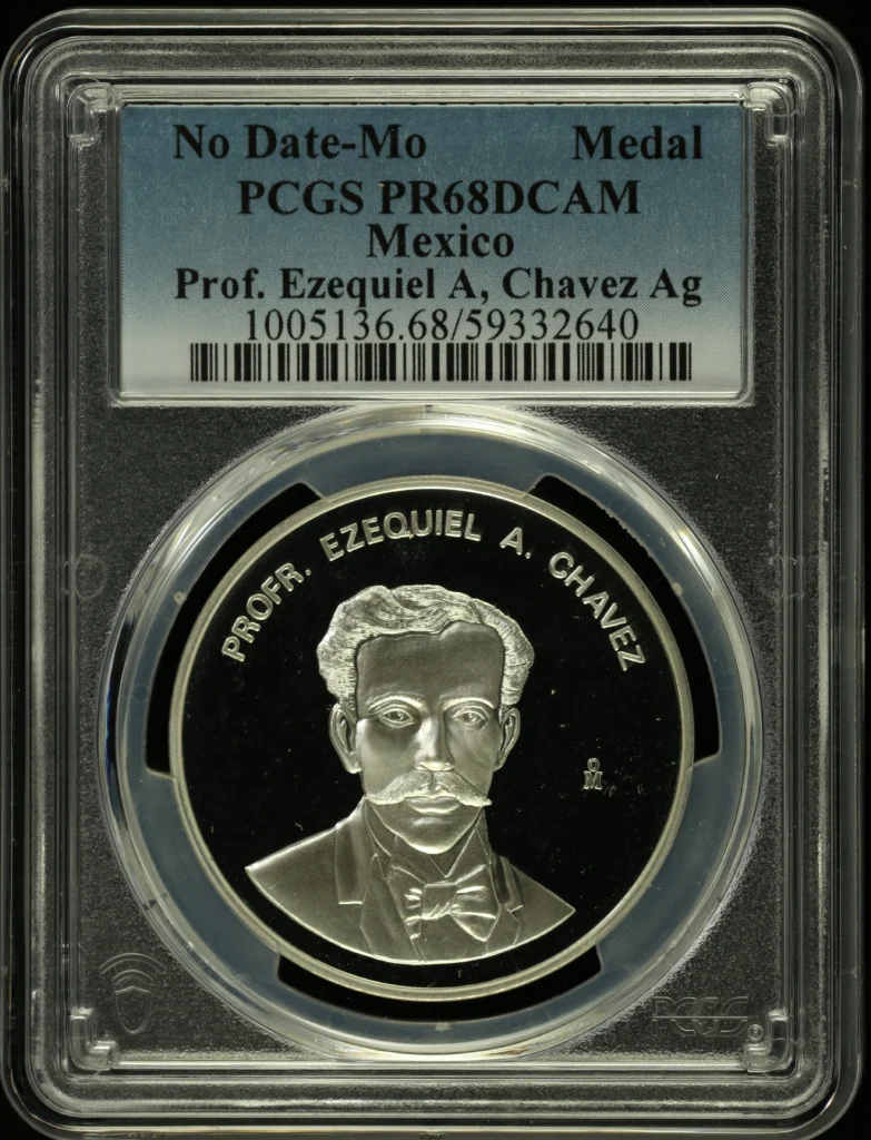 Medals & Tokens Professor Ezequiel A. Chavez Silver Medal Mo PCGS PR68DCAM 0160992