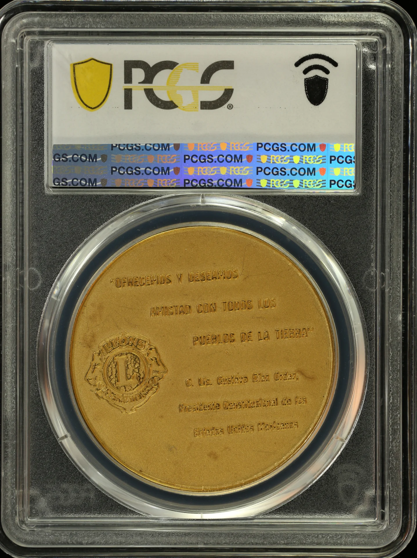 Medals & Tokens Mexican Coins Modern Gold Medals & Tokens Modern Gold Games of the XIX Olympiad Gold Medal (1968) PCGS MS65 Grove-1021 0160264 Medals & Tokens Modern Gold Games of the XIX Olympiad Gold Medal (1968) PCGS MS65 Grove-1021 0160264Medals & Tokens Modern Gold Games of the XIX Olympiad Gold Medal (1968) PCGS MS65 Grove-1021 0160264 - Image 2