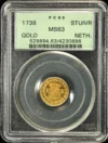 Europe Netherlands World Coins Netherlands Stuiver 1738 PCGS MS63 0161325 Netherlands Stuiver 1738 PCGS MS63 0161325